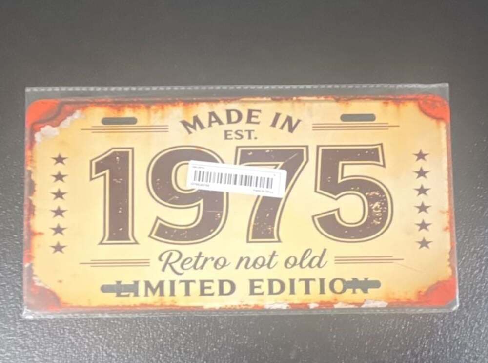Vintage Style Made In 1975 Retro Not Old Limited Edition Metal Sign